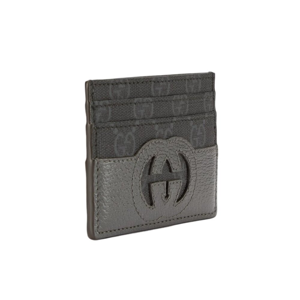 NWT Gucci Card Case with cut-out Interlocking G
